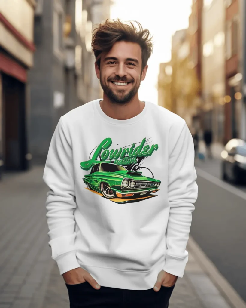 Lowrider Nation White Sweatshirt