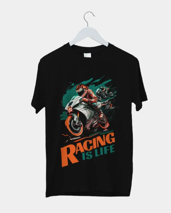 Racing is Life Black T-Shirt