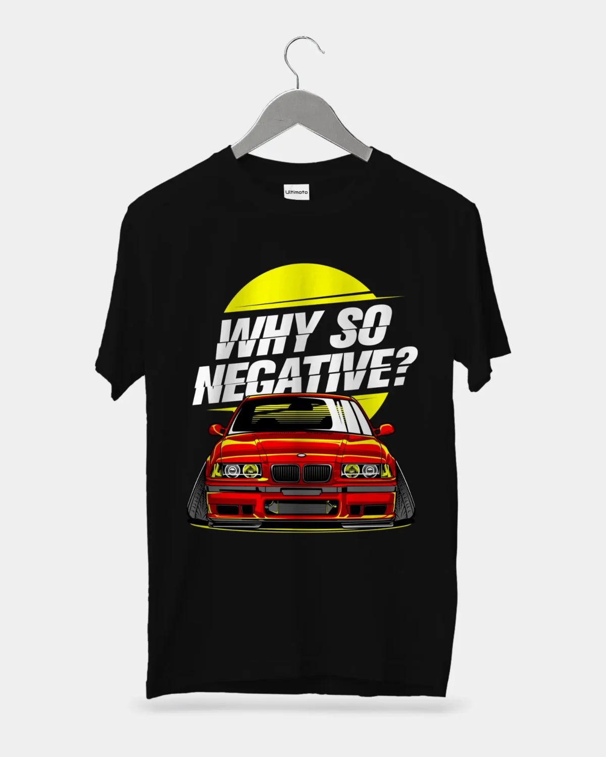 BMW E36 Negative Camber Black T-Shirt