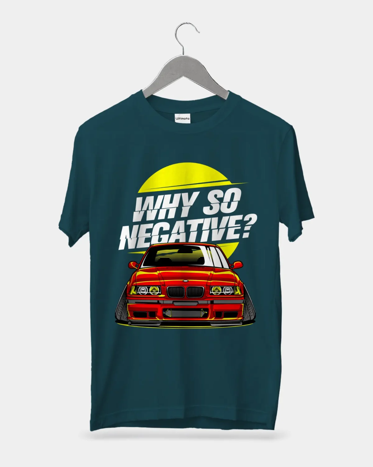 BMW E36 Negative Camber Petrol Blue T-Shirt