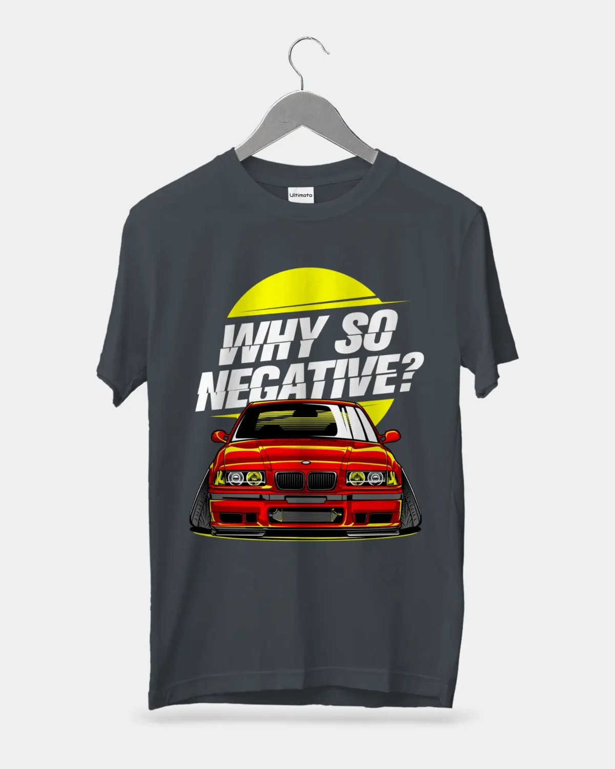 BMW E36 Negative Camber Steel Grey T-Shirt